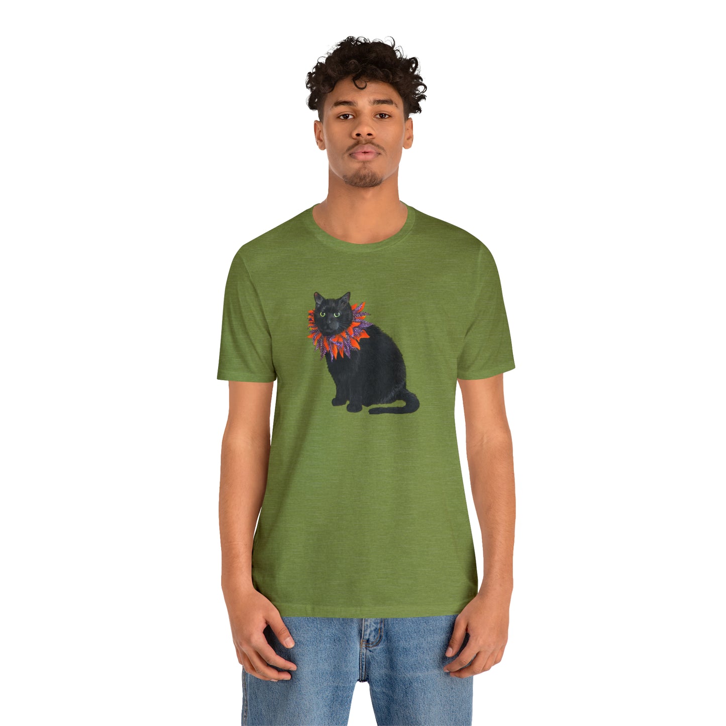 12 the Magical Halloween Cat Unisex Jersey Short Sleeve Tee