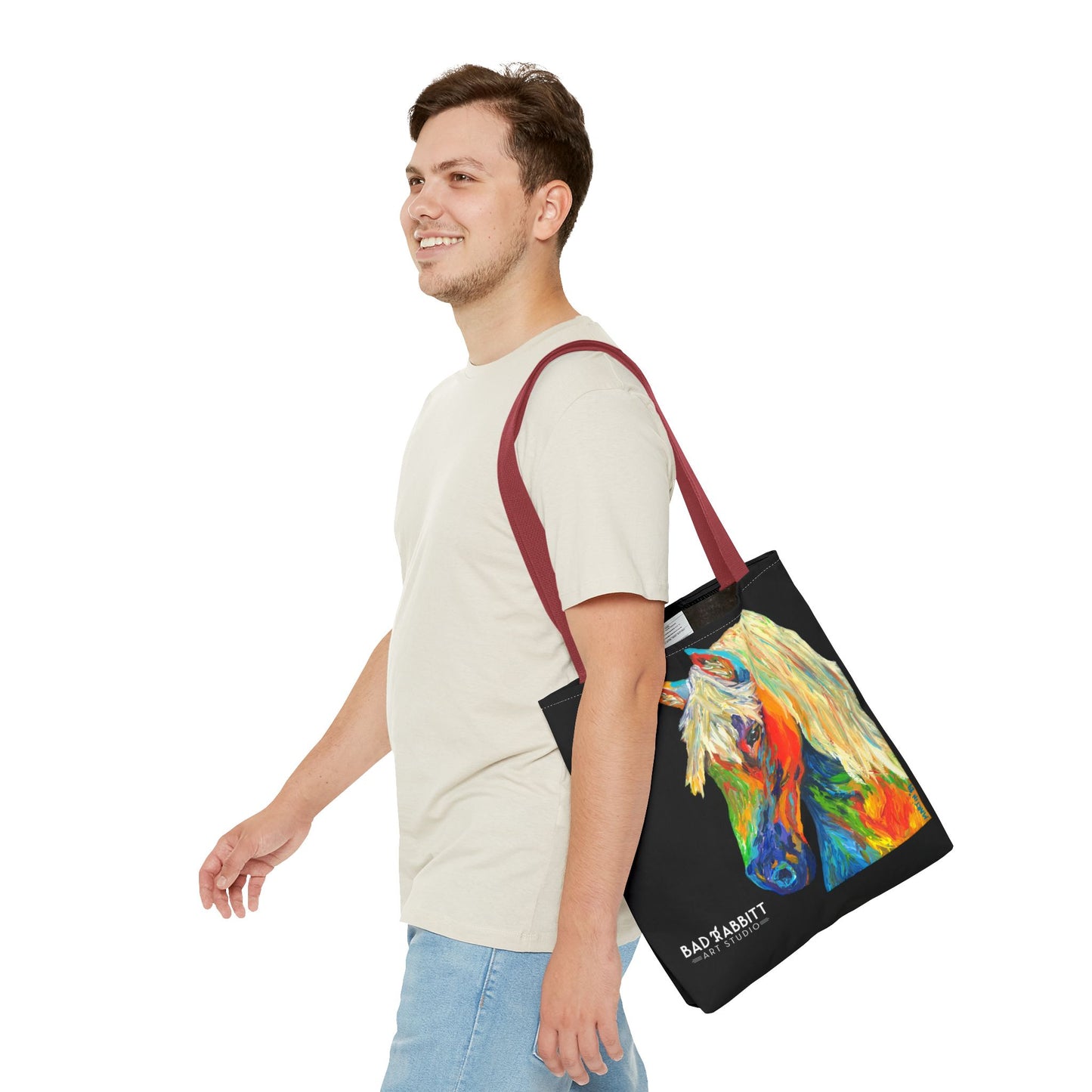Rainbow Horse Tote Bag (AOP)