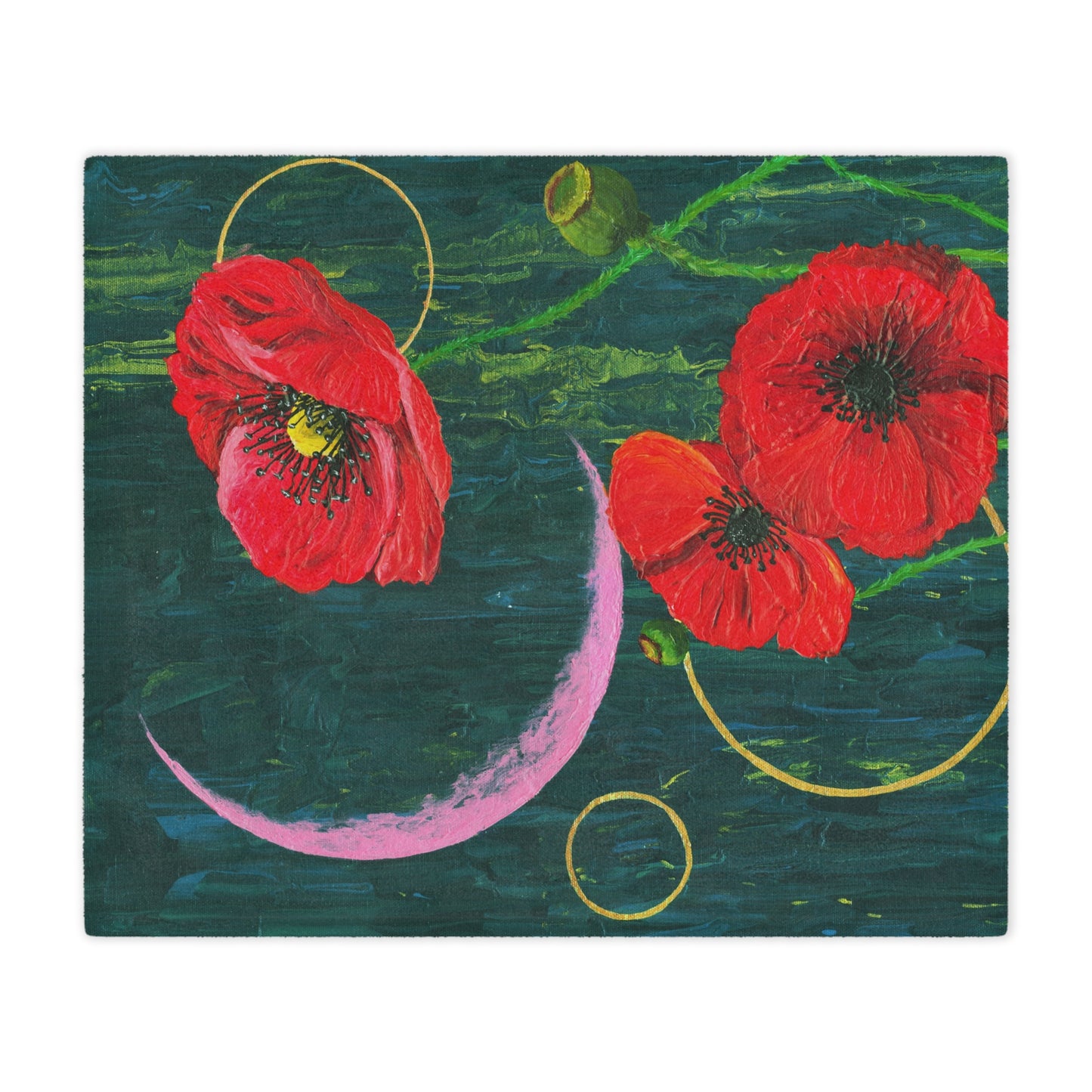 "Poppies" Minky Blanket