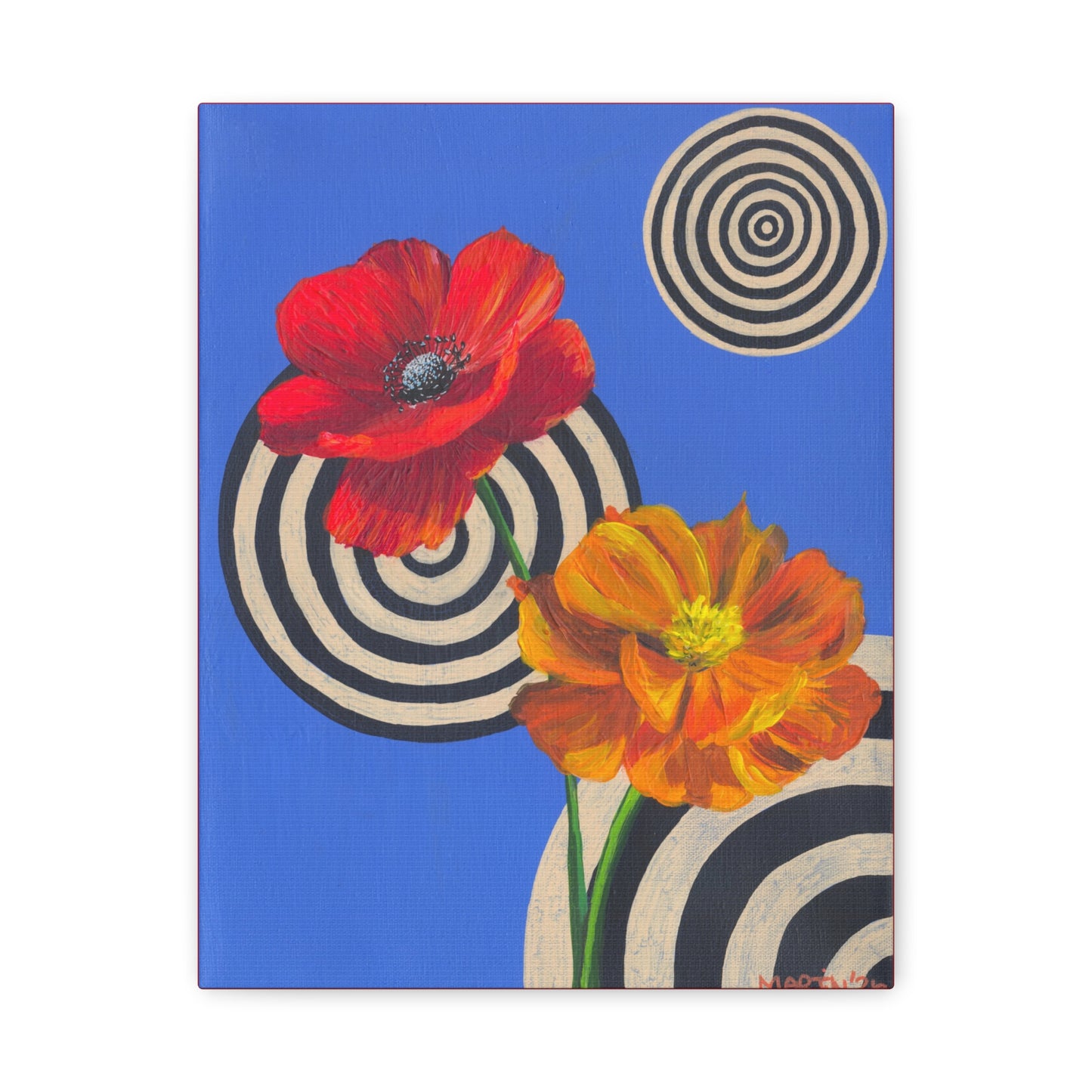 "A Poppy and a Cosmo" Matte Canvas, Stretched, 1.25"