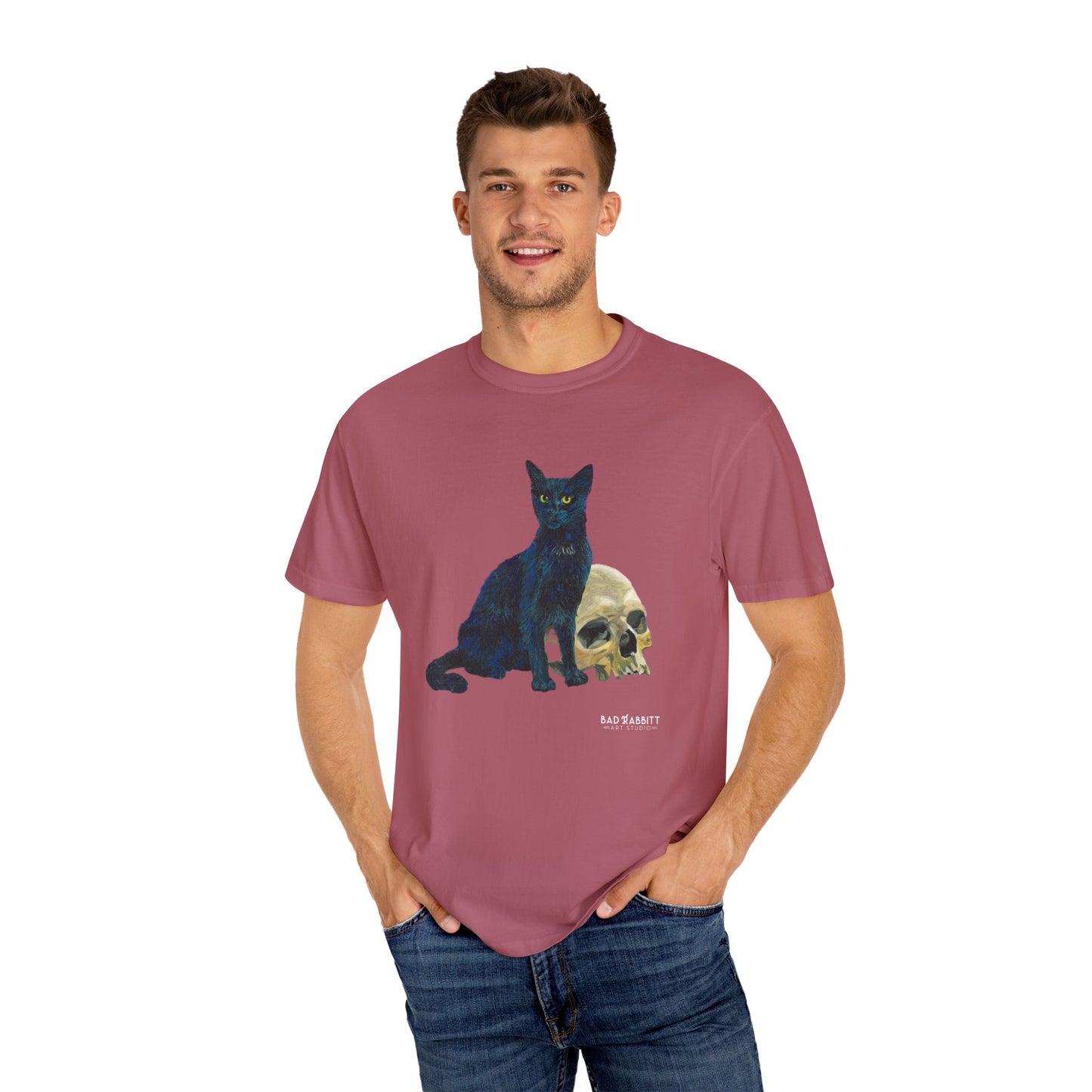 Gene Parmesan with the Skull of Dave's Enemy Unisex Garment-Dyed T-shirt