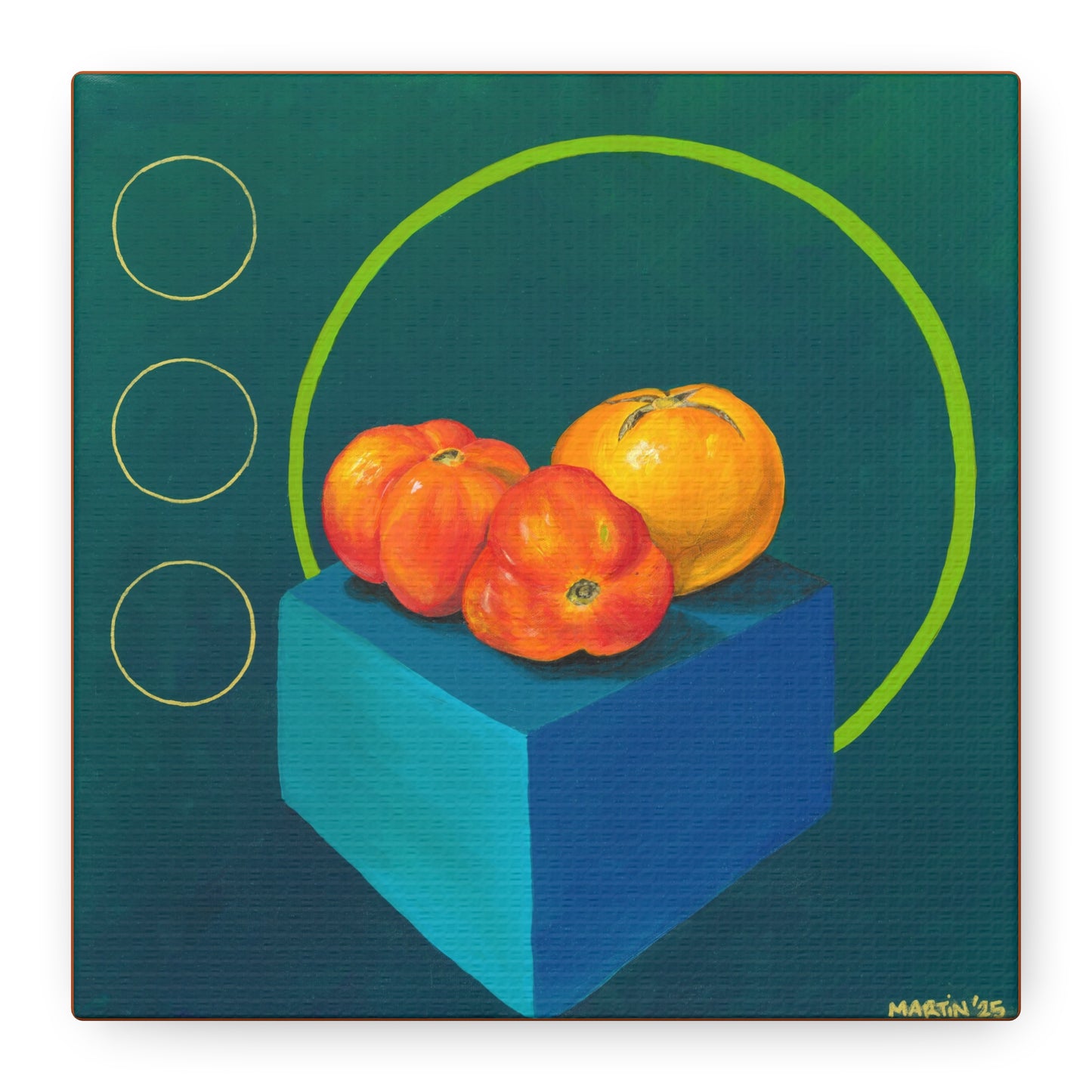 Three Homegrown Tomatoes Matte Canvas, Stretched, 1.25"