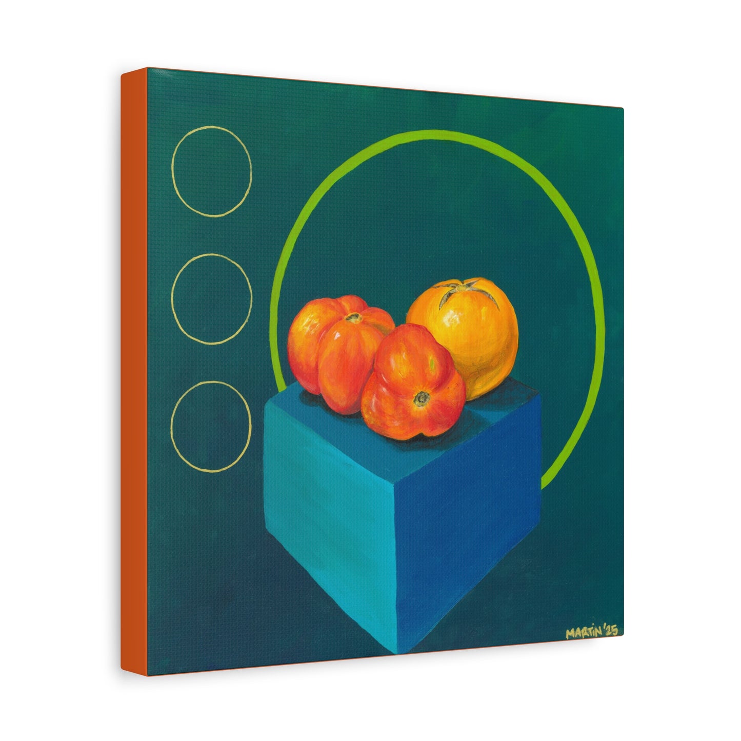 Three Homegrown Tomatoes Matte Canvas, Stretched, 1.25"