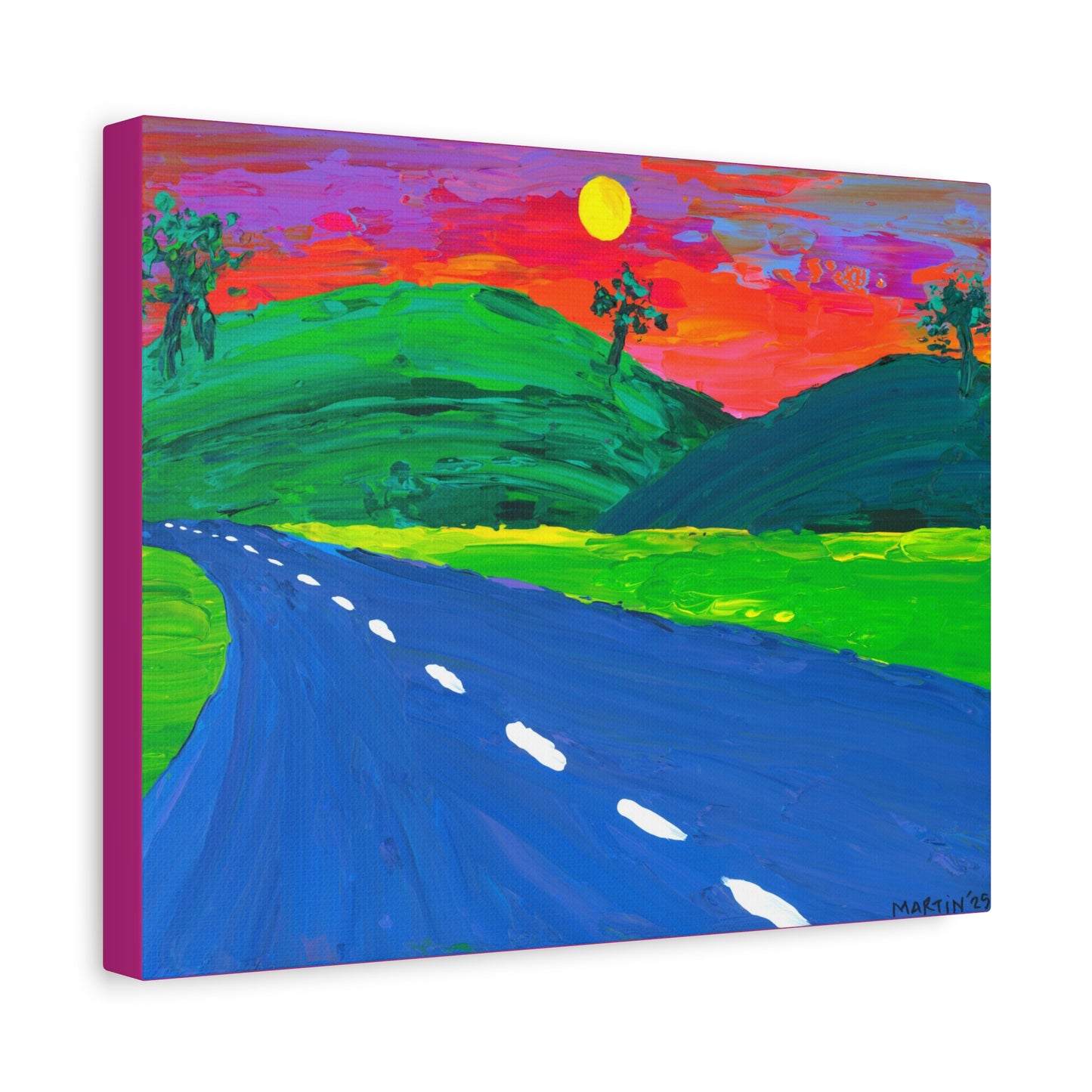 Neon Road Matte Canvas, Stretched, 1.25"