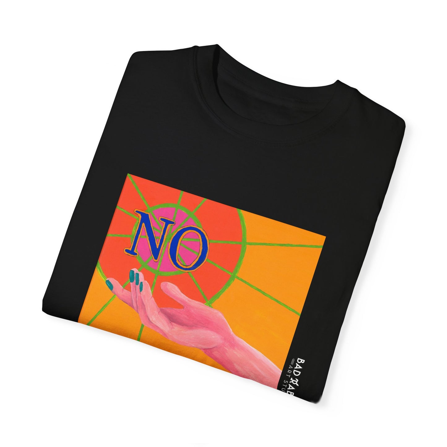 "NO" Hand Unisex Garment-Dyed T-shirt