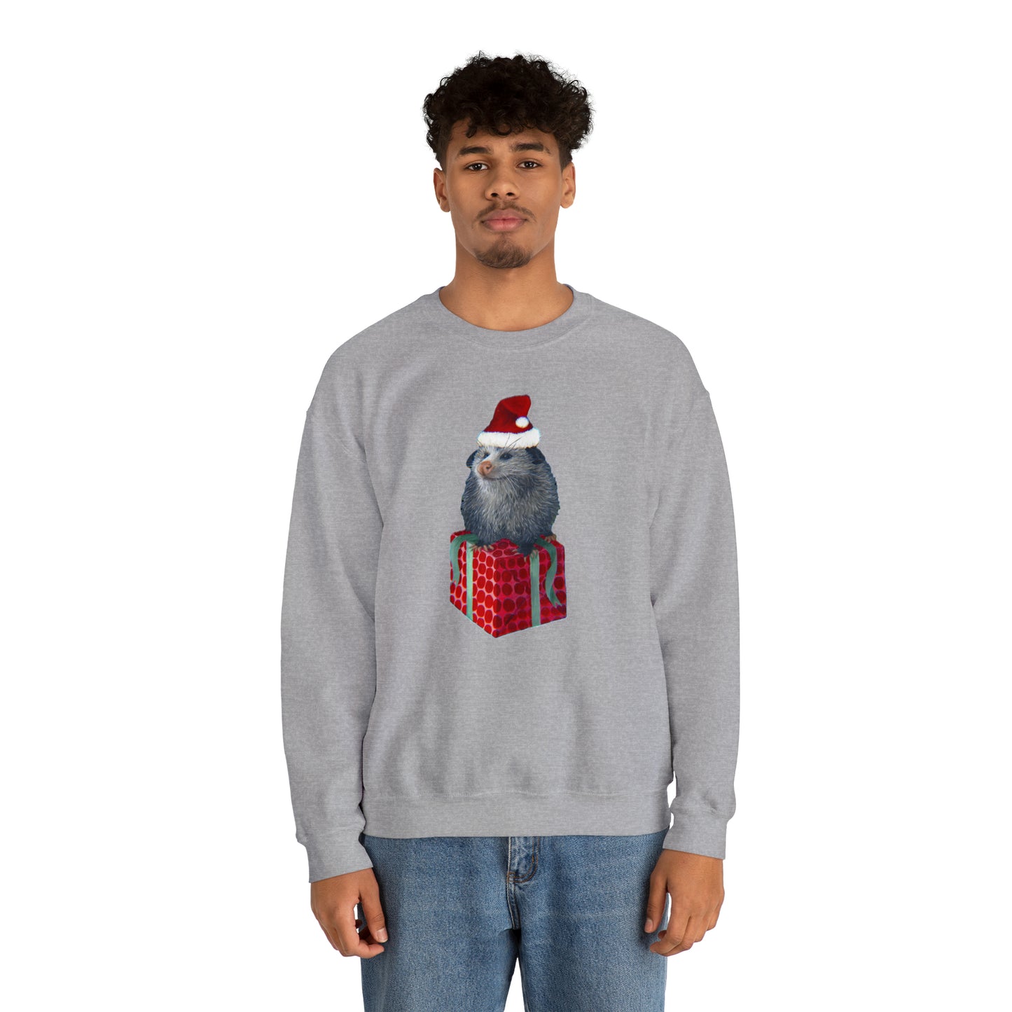 Christmas Opossum Unisex Heavy Blend™ Crewneck Sweatshirt