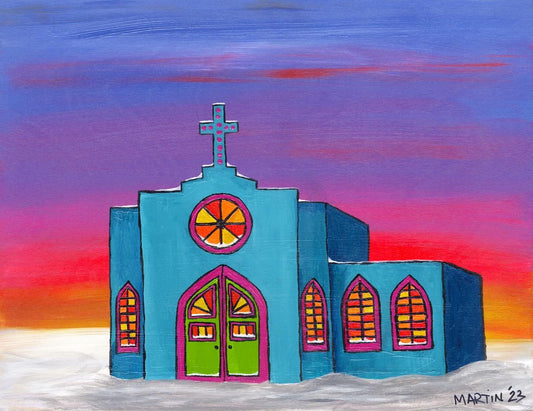 Church in New Mexico 8x10 print - FREE SHIPPING IN THE US