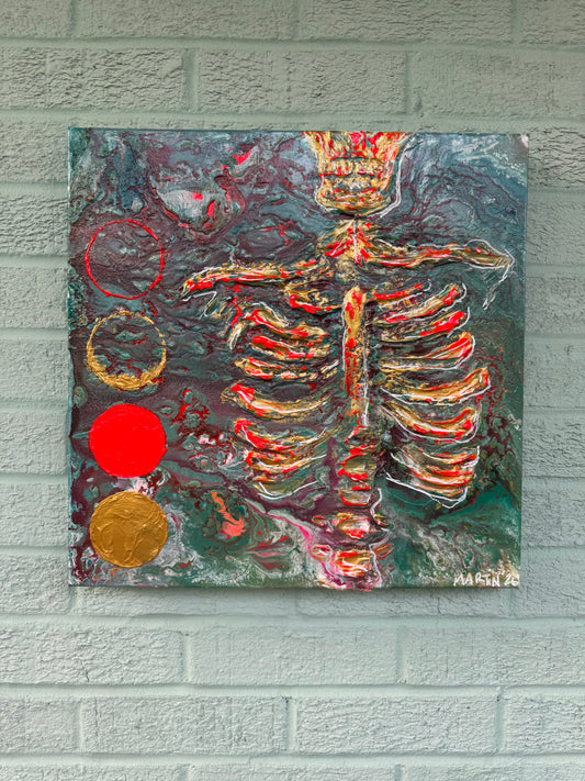 "Beneath the Moons" Original Painting - Acrylic on 20x20" Canvas