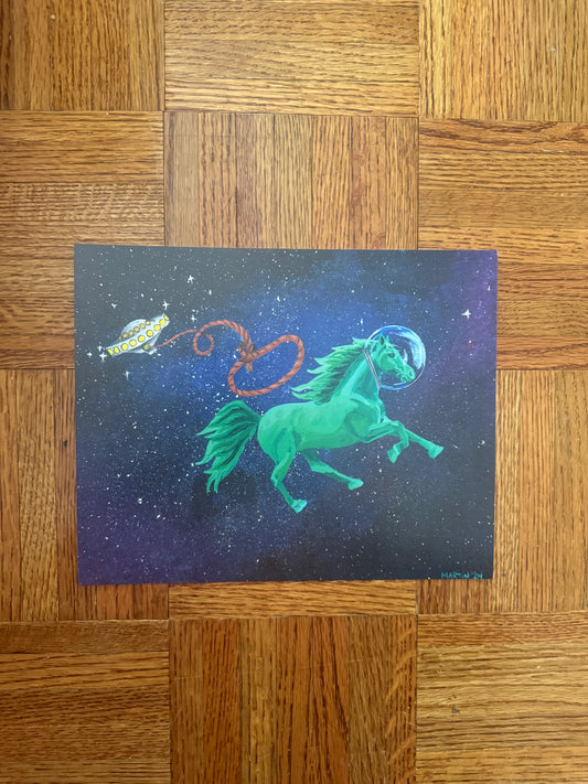 Space Horse Print - FREE SHIPPING IN THE US