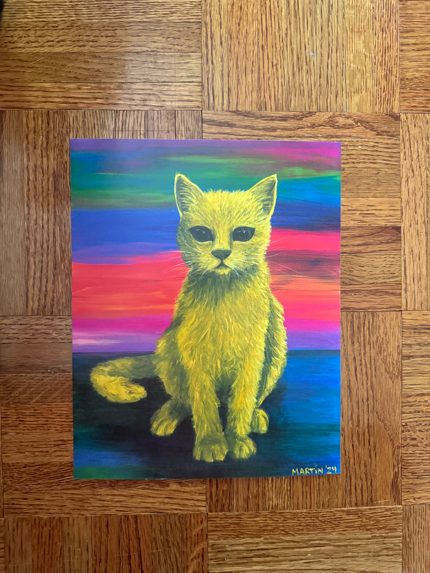 Golden Cat Print - FREE SHIPPING IN THE US
