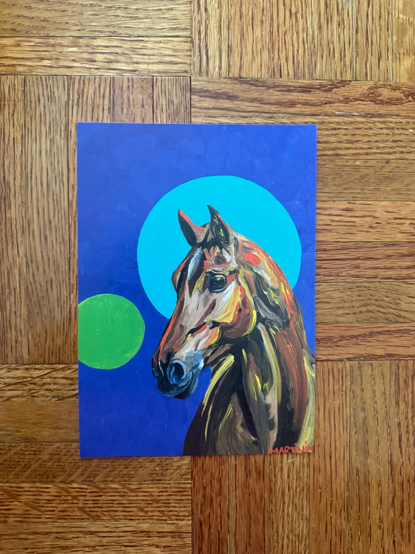 Brown Abstract Horse Print - FREE SHIPPING IN THE US