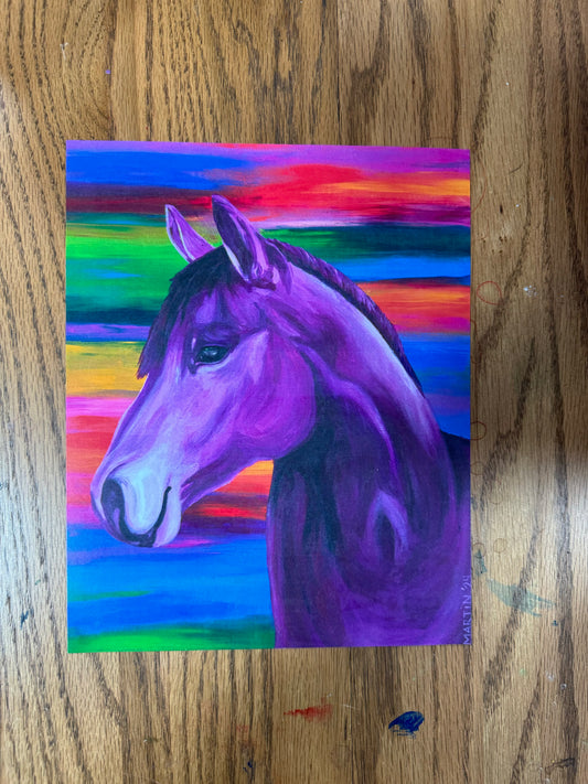 Purple Horse Print - FREE SHIPPING IN THE US