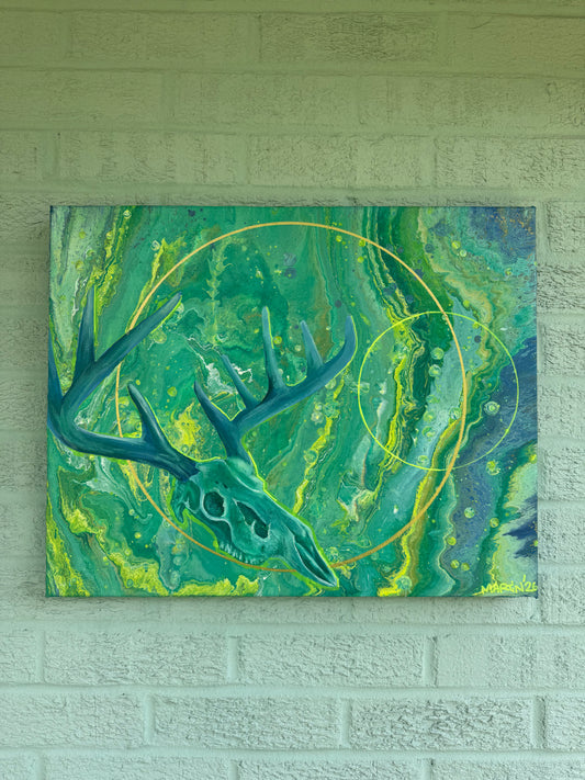 "Floating" Original painting - Acrylic on 16x20" Gallery Canvas - FREE SHIPPING IN THE US