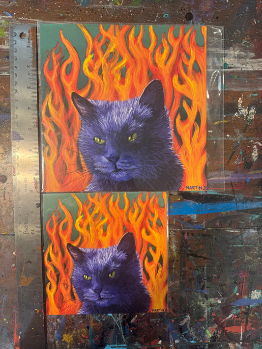 Feline Rage - high quality paper print - FREE SHIPPING IN THE U.S.