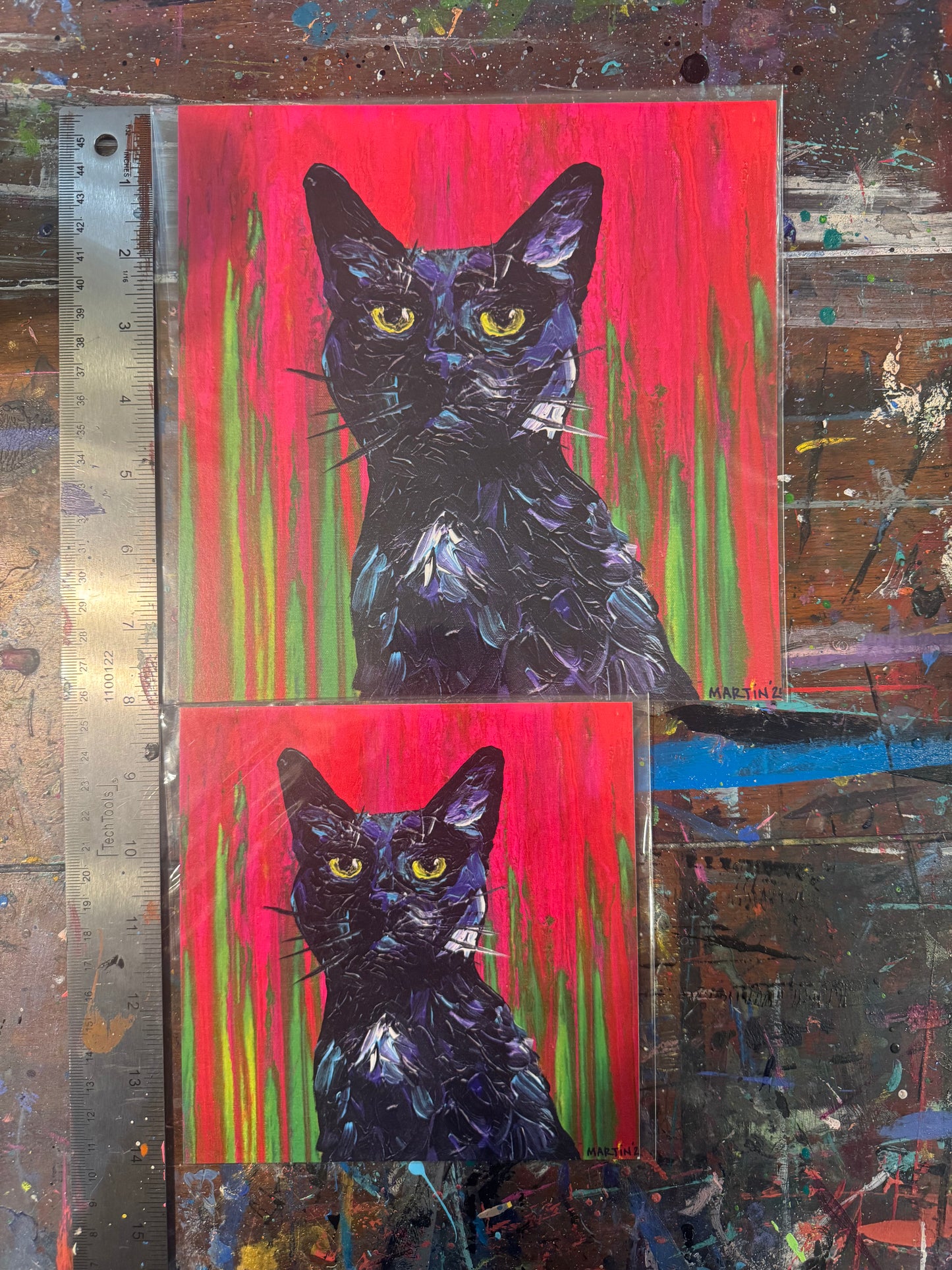 Abstract Black Cat - high quality paper print - FREE SHIPPING IN THE U.S.