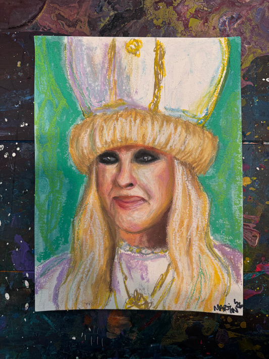 "Moira" Original Mixed Media on 9x12" Paper - FREE SHIPPING IN THE US.