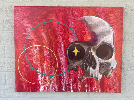 "In Waves" Original Painting - Acrylic on 16x20" Gallery Wrapped Canvas - Free shipping in the U.S.