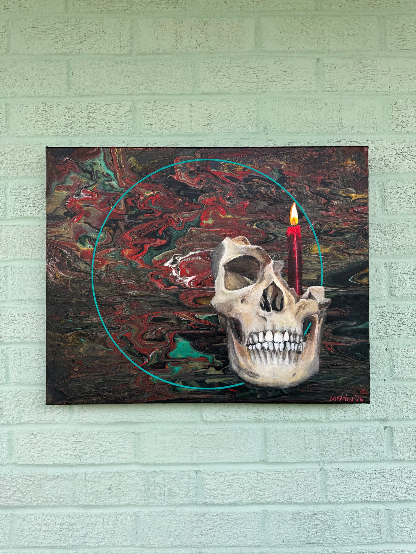 "Lights Out" Synesthesia Painting - Acrylic on 16x20" Gallery Canvas