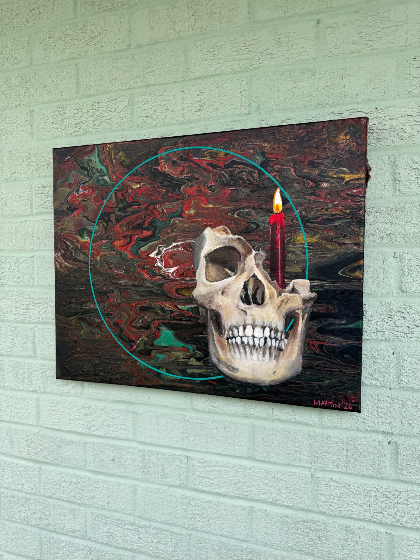 "Lights Out" Synesthesia Painting - Acrylic on 16x20" Gallery Canvas