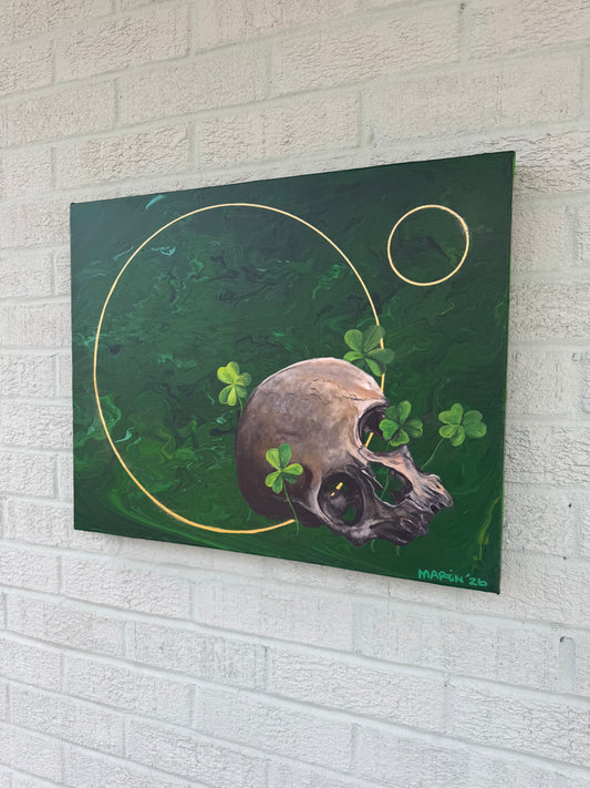 "Deathbed" Original Painting - Acrylic on 16x20" Gallery Canvas - Free shipping in the US.