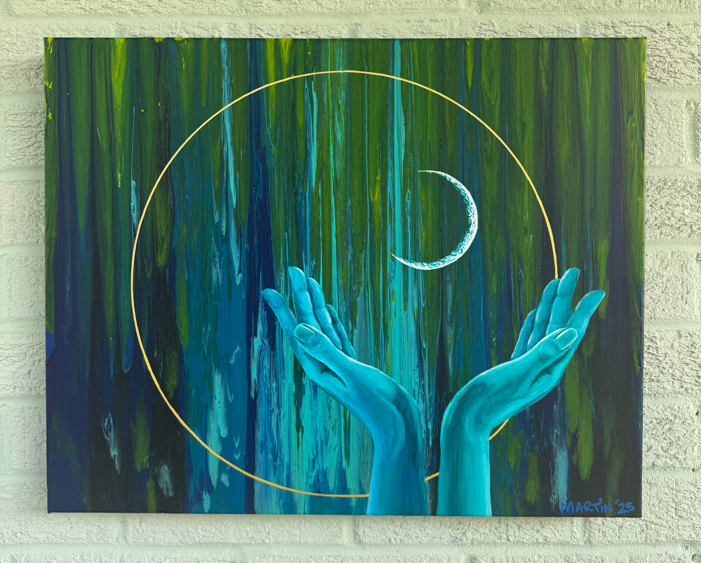 "Specter" Original Painting - Acrylic on 16x20 Gallery Canvas - FREE SHIPPING IN THE US