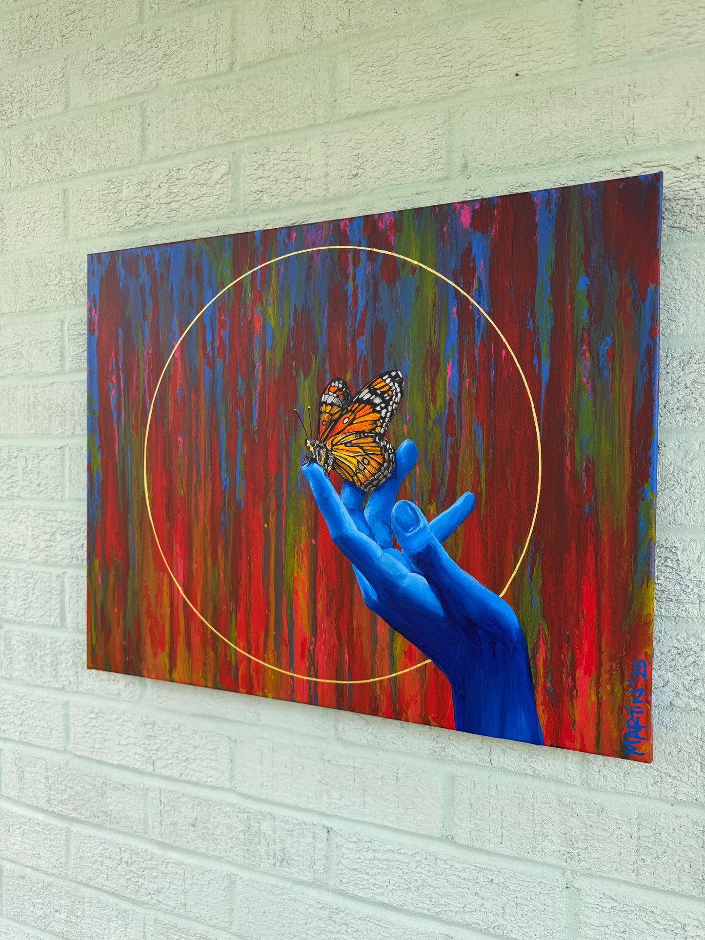 "Monarch" Original Painting - 16x20" Acrylic on Gallery Canvas - FREE SHIPPING IN THE US