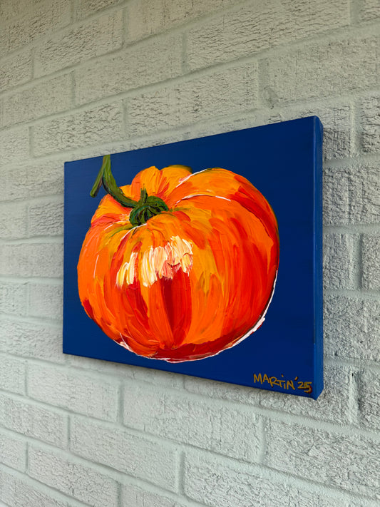 Funky Yellow Tomato 1 - Original 11x14" Painting - Acrylic on Gallery Canvas - FREE SHIPPING IN THE US