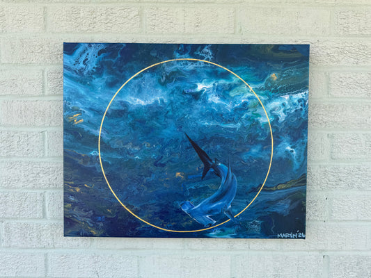 "Ocean Bed" Original Synesthesia Painting - Acrylic on 16x20" Gallery Canvas - FREE SHIPPING IN THE U.S.