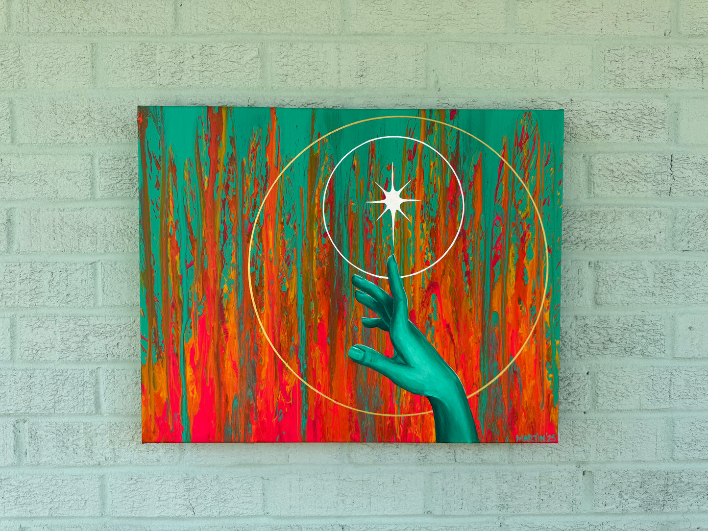 "Closer Than You Think" 16x20" Original Acrylic Painting - FREE SHIPPING IN THE US!