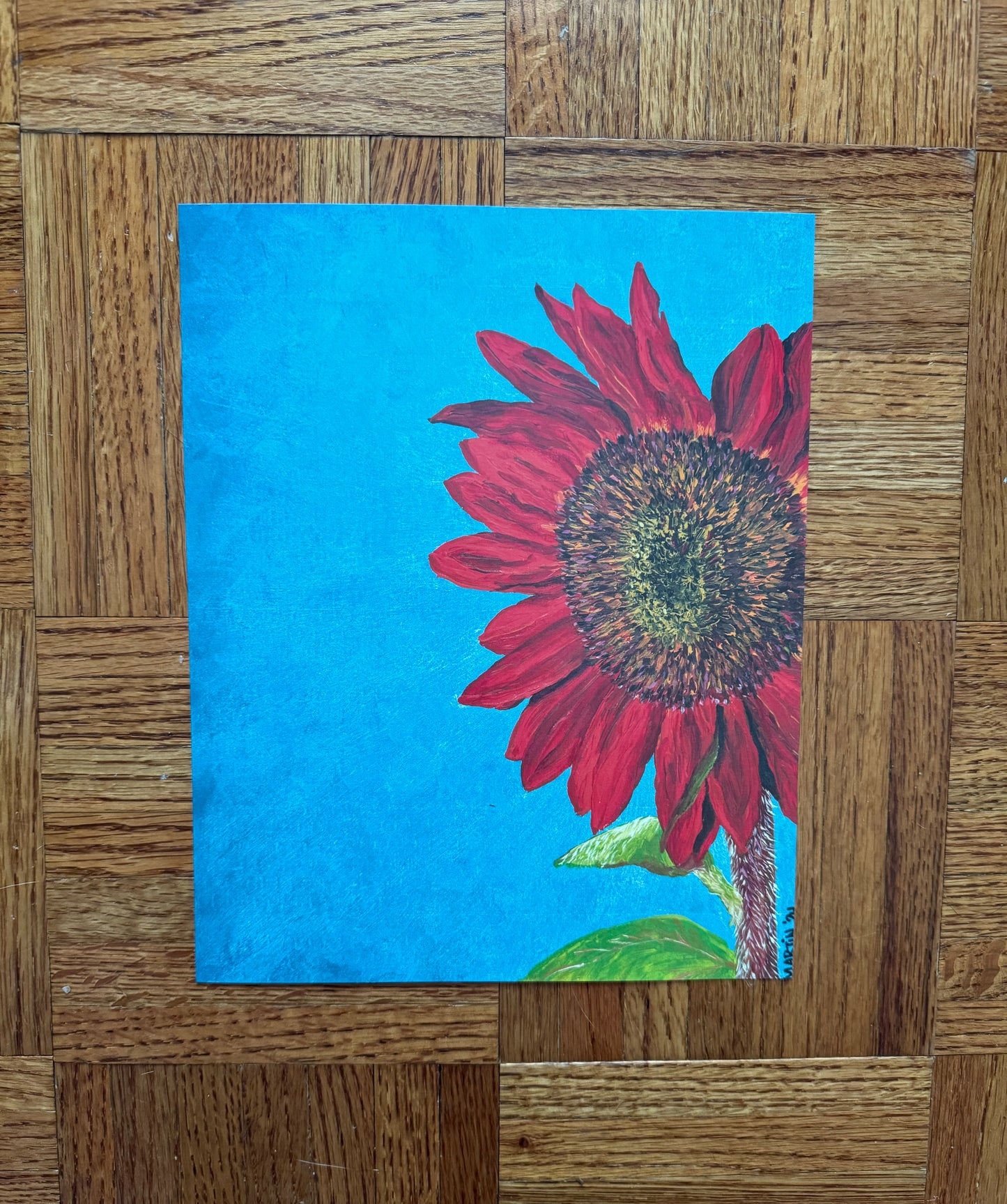 Red Sunflower Prints - (Half of the proceeds go to benefit Lynfield Gardens) - FREE SHIPPING IN THE US