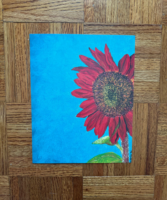 Red Sunflower Prints - (Half of the proceeds go to benefit Lynfield Gardens) - FREE SHIPPING IN THE US