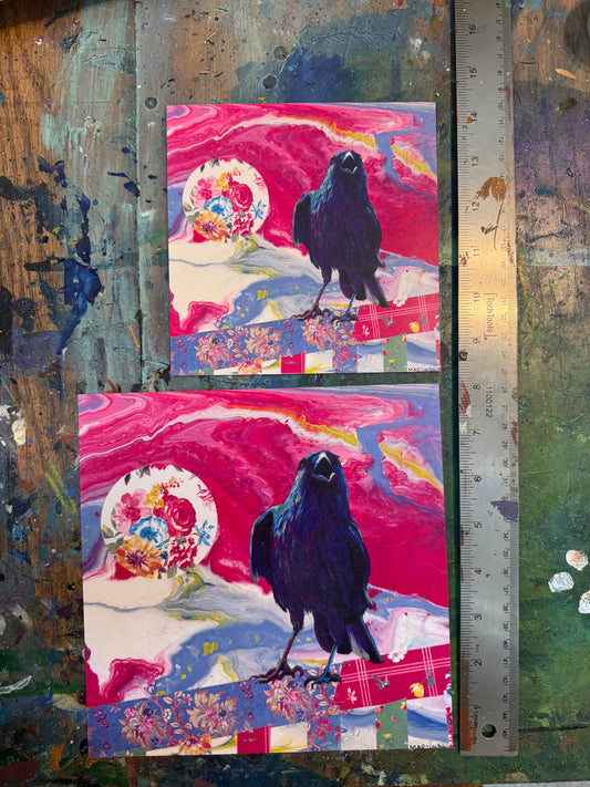 "Pink Crow" High Quality Print - FREE SHIPPING IN THE U.S.