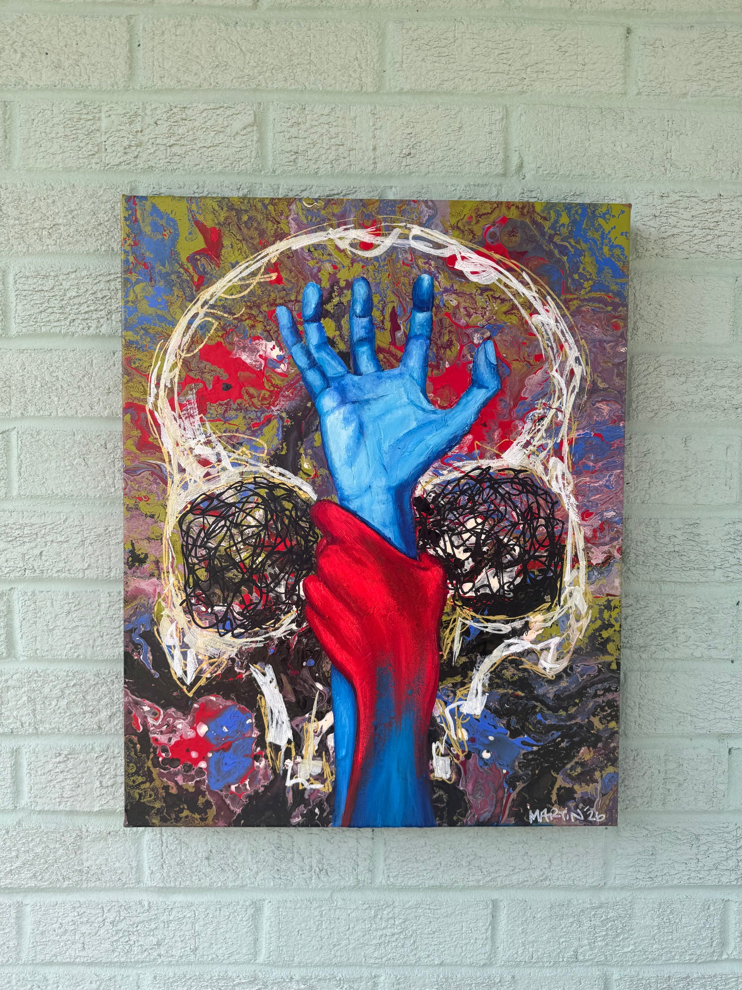 "1HP" Original Painting - Acrylic on 16x20" gallery canvas. FREE SHIPPING IN THE US.