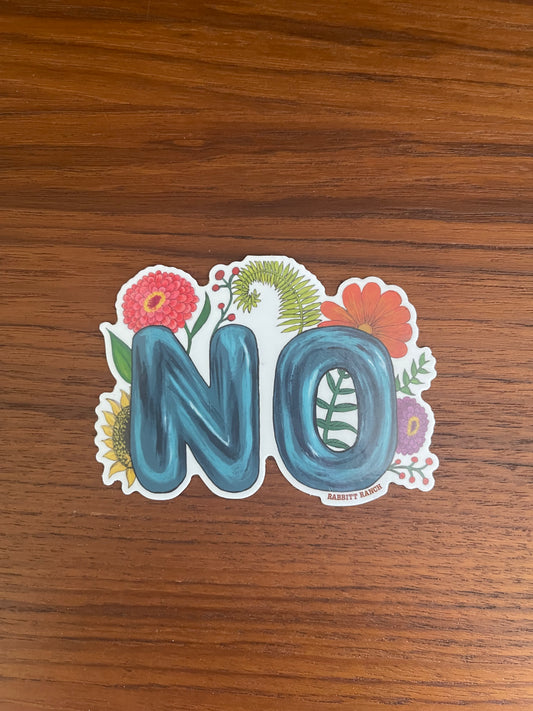 Medium “NO” sticker - FREE SHIPPING IN THE US