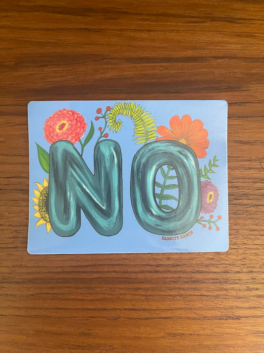 Large “no” sticker - FREE SHIPPING IN THE US