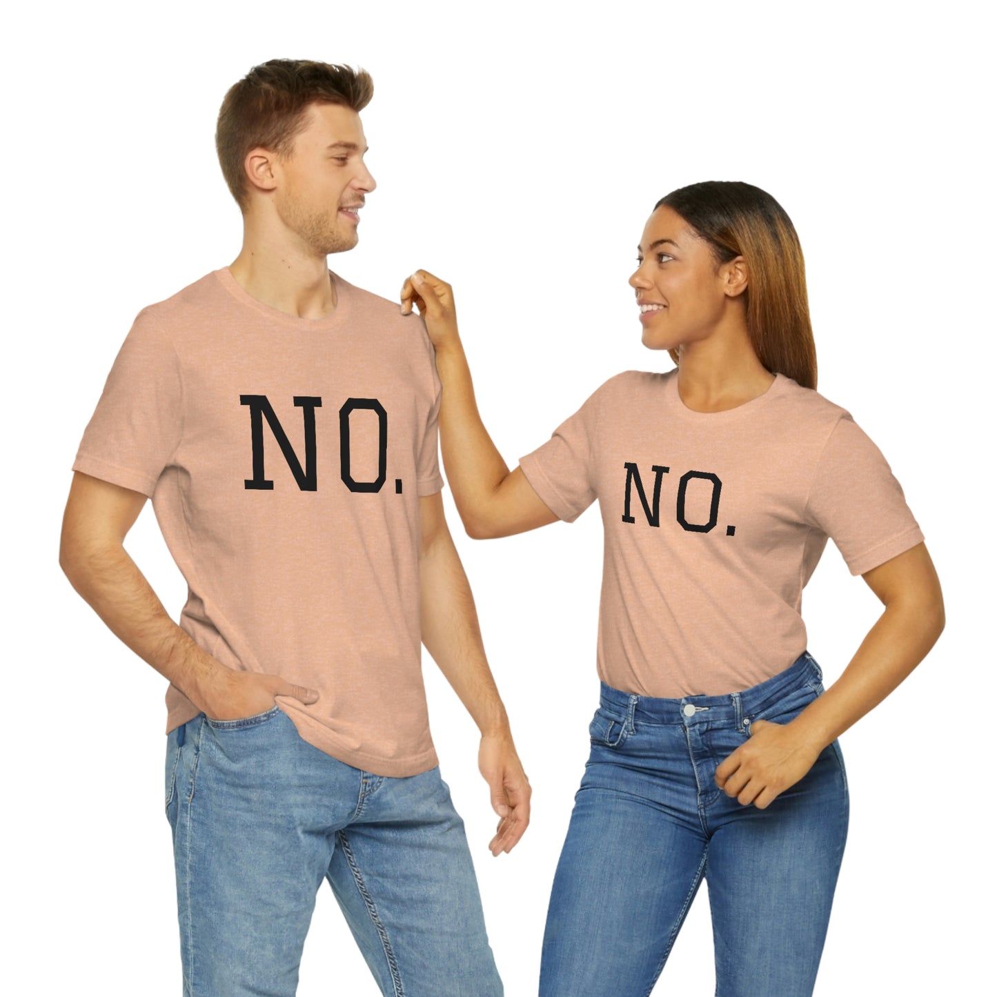 "NO" simplified Unisex Jersey Short Sleeve Tee
