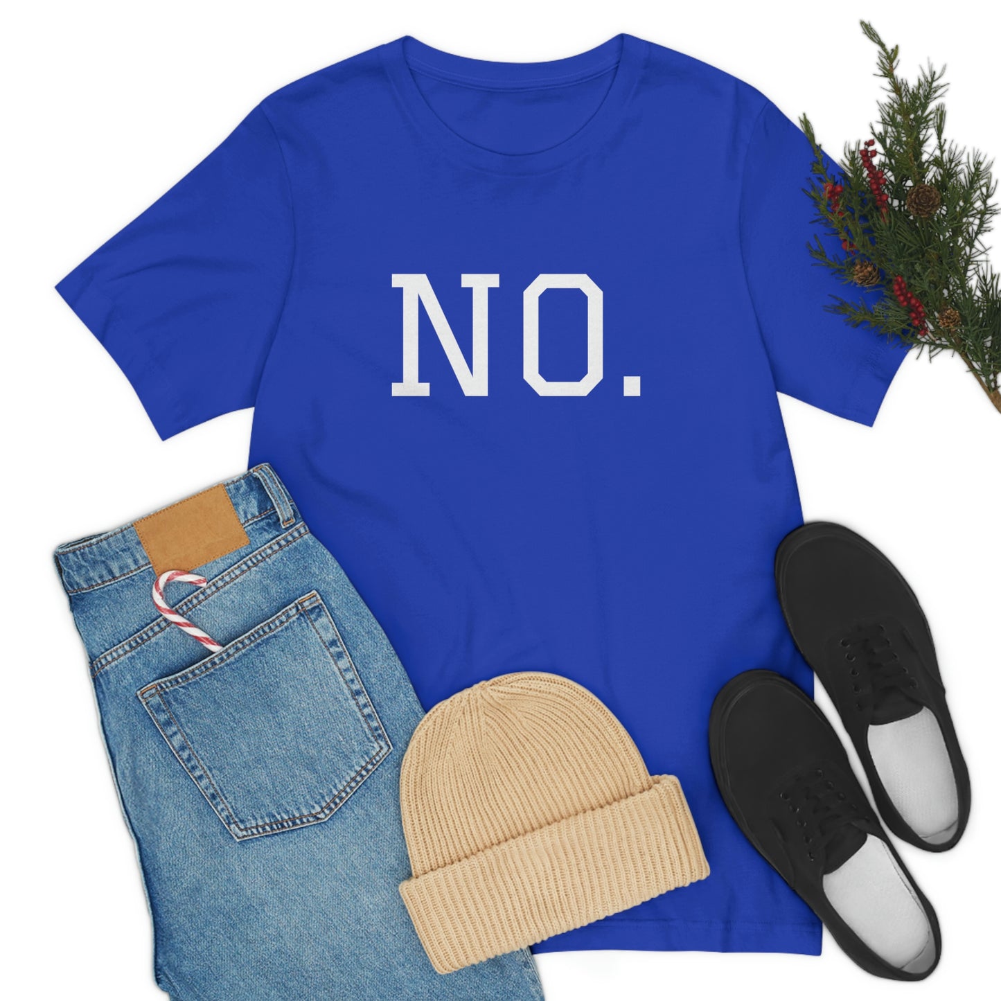 "NO" simplified Unisex Jersey Short Sleeve Tee