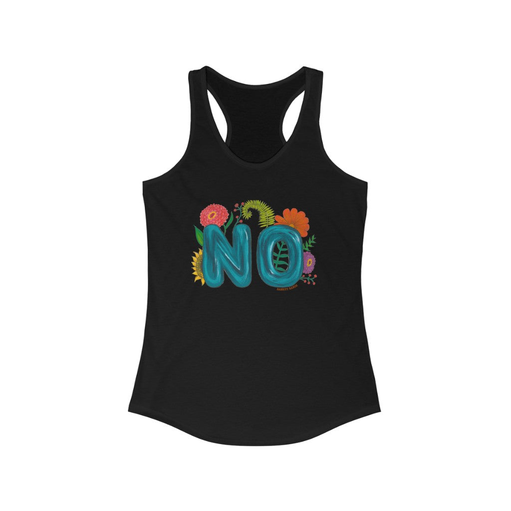 "NO" Women's Racerback Tank