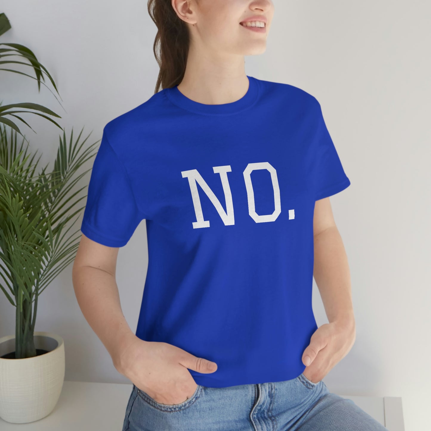 "NO" simplified Unisex Jersey Short Sleeve Tee