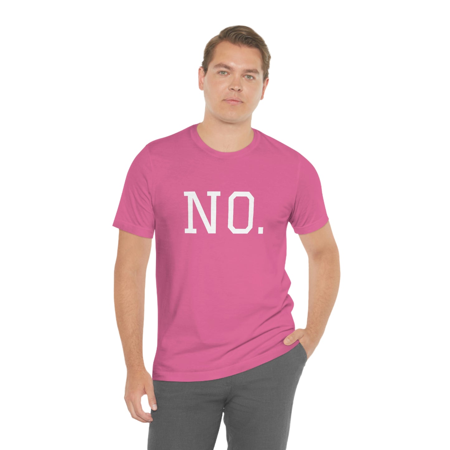 "NO" simplified Unisex Jersey Short Sleeve Tee
