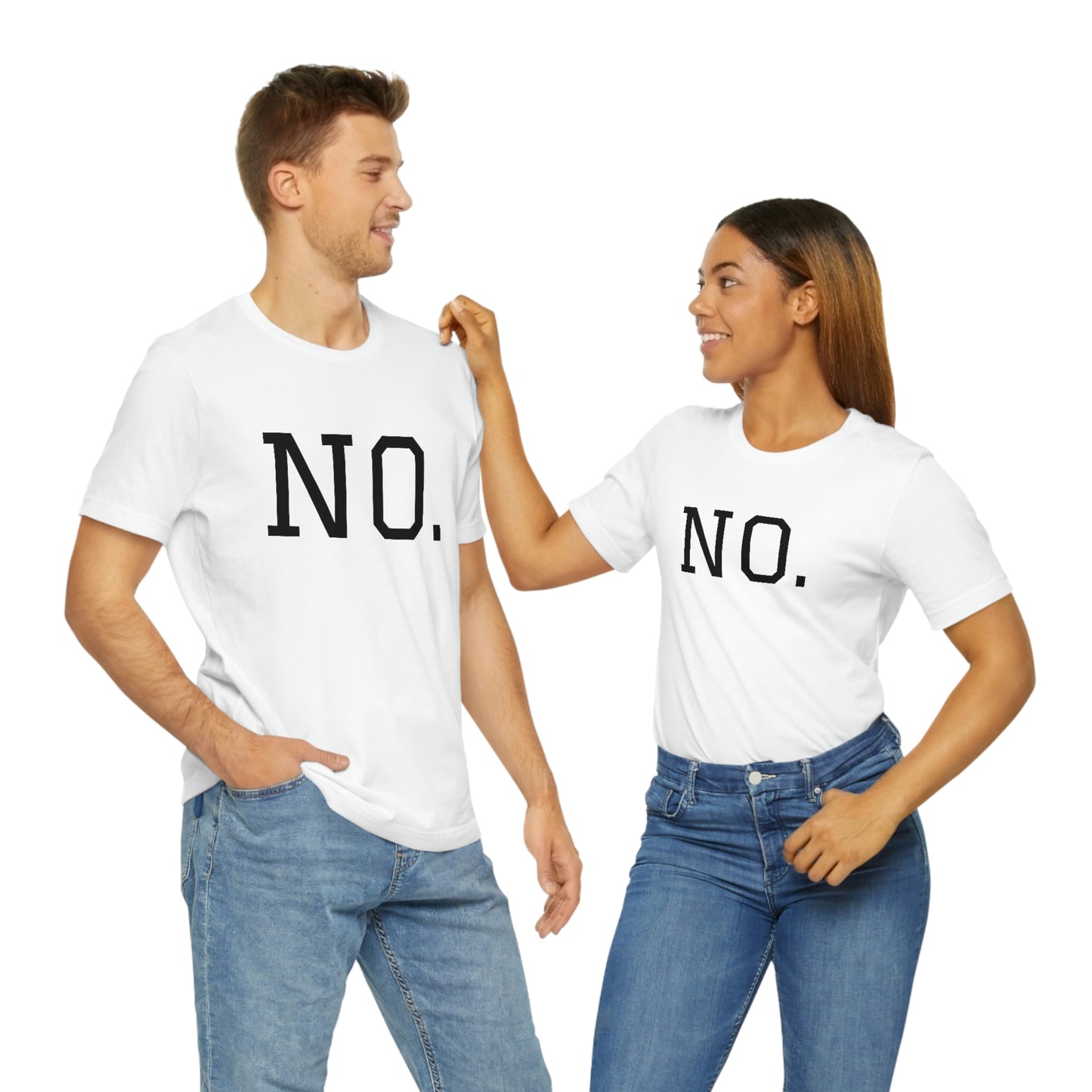 "NO" simplified Unisex Jersey Short Sleeve Tee
