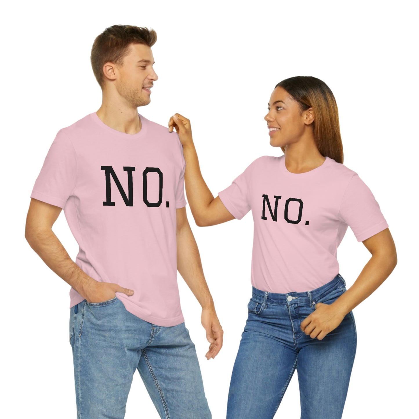 "NO" simplified Unisex Jersey Short Sleeve Tee