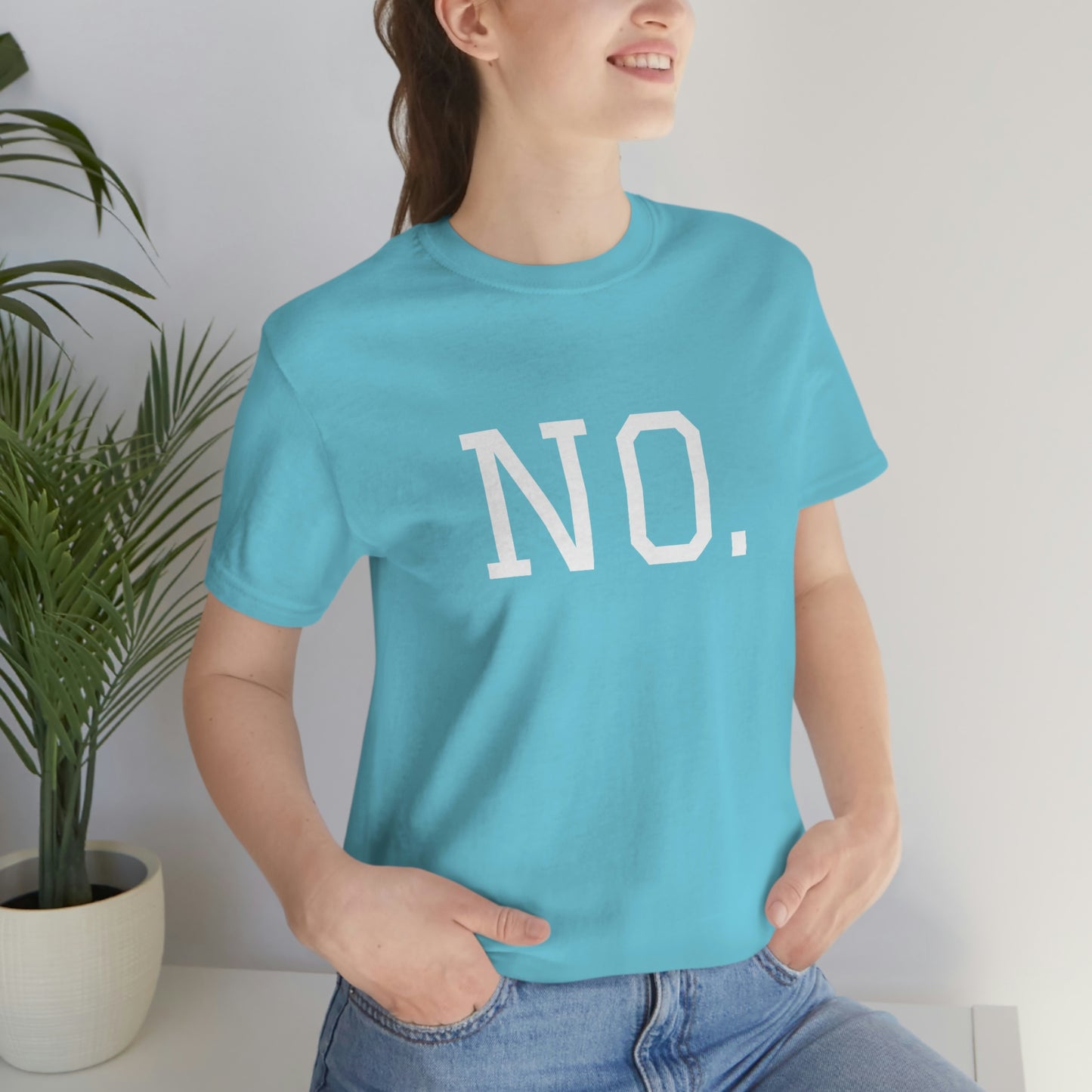 "NO" simplified Unisex Jersey Short Sleeve Tee