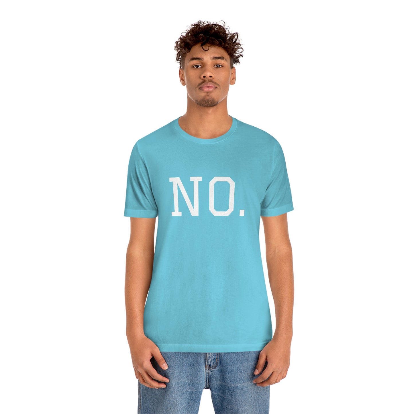 "NO" simplified Unisex Jersey Short Sleeve Tee