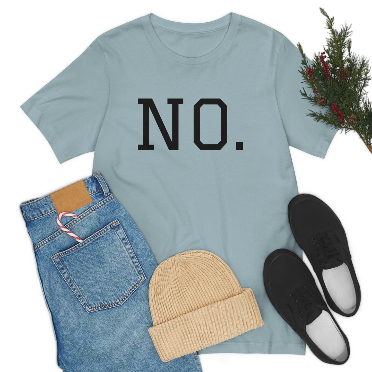 "NO" simplified Unisex Jersey Short Sleeve Tee