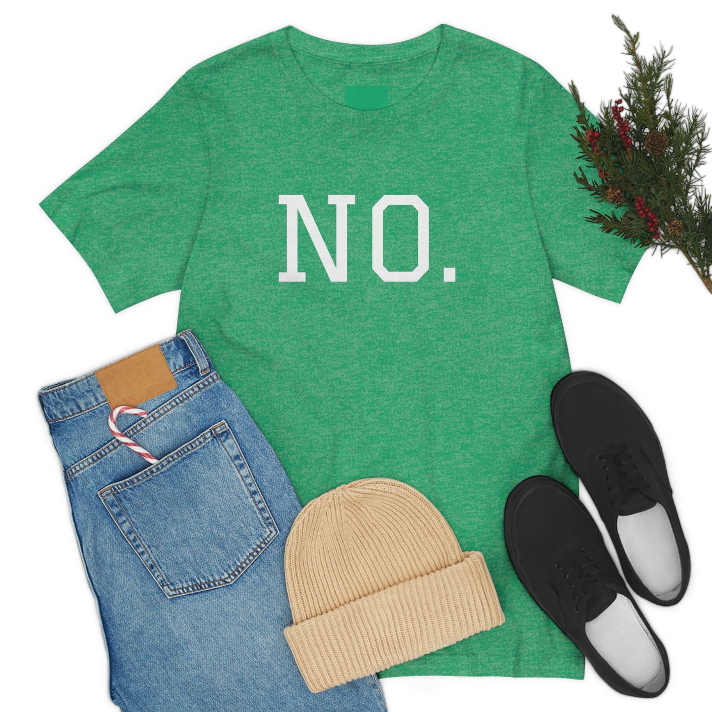 "NO" simplified Unisex Jersey Short Sleeve Tee