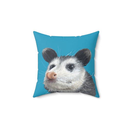 Baby Opossum Spun Polyester Square Pillow