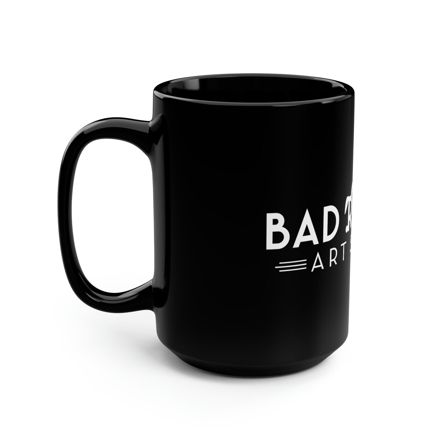 Bad Rabbitt Art Studio Black Mug, 15oz