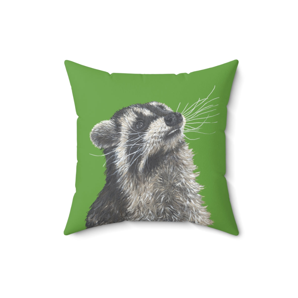 Raccoon Spun Polyester Square Pillow