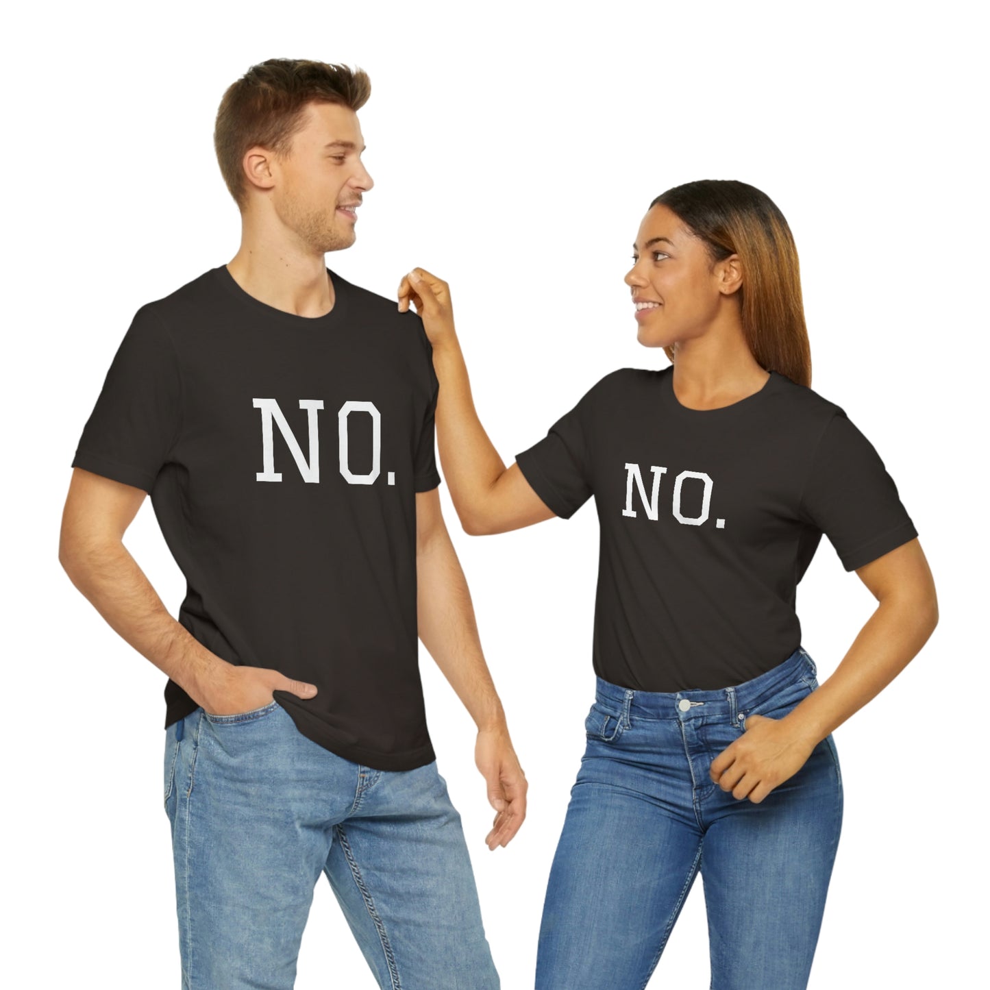 "NO" simplified Unisex Jersey Short Sleeve Tee
